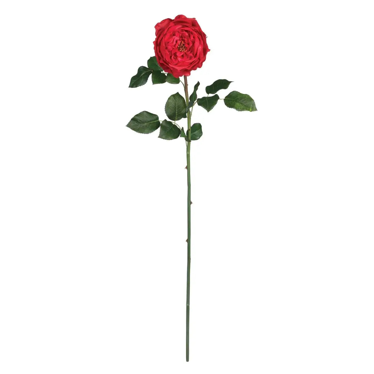 31’’ Large Rose Stem (Set of 12)’ - Red - Nearly Natural