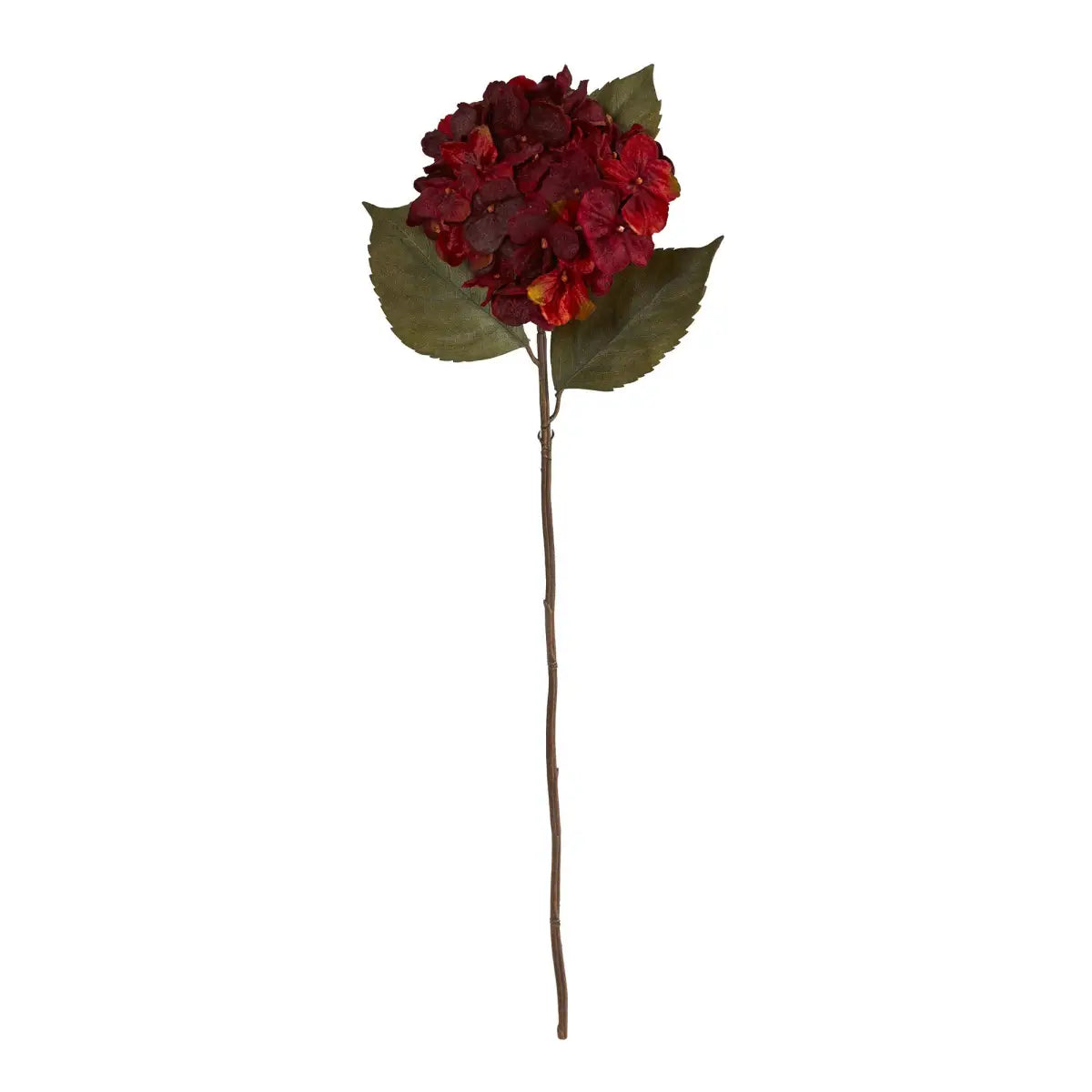 32” Hydrangea Artificial Flower (Set of 6) - Burgundy - Nearly Natural