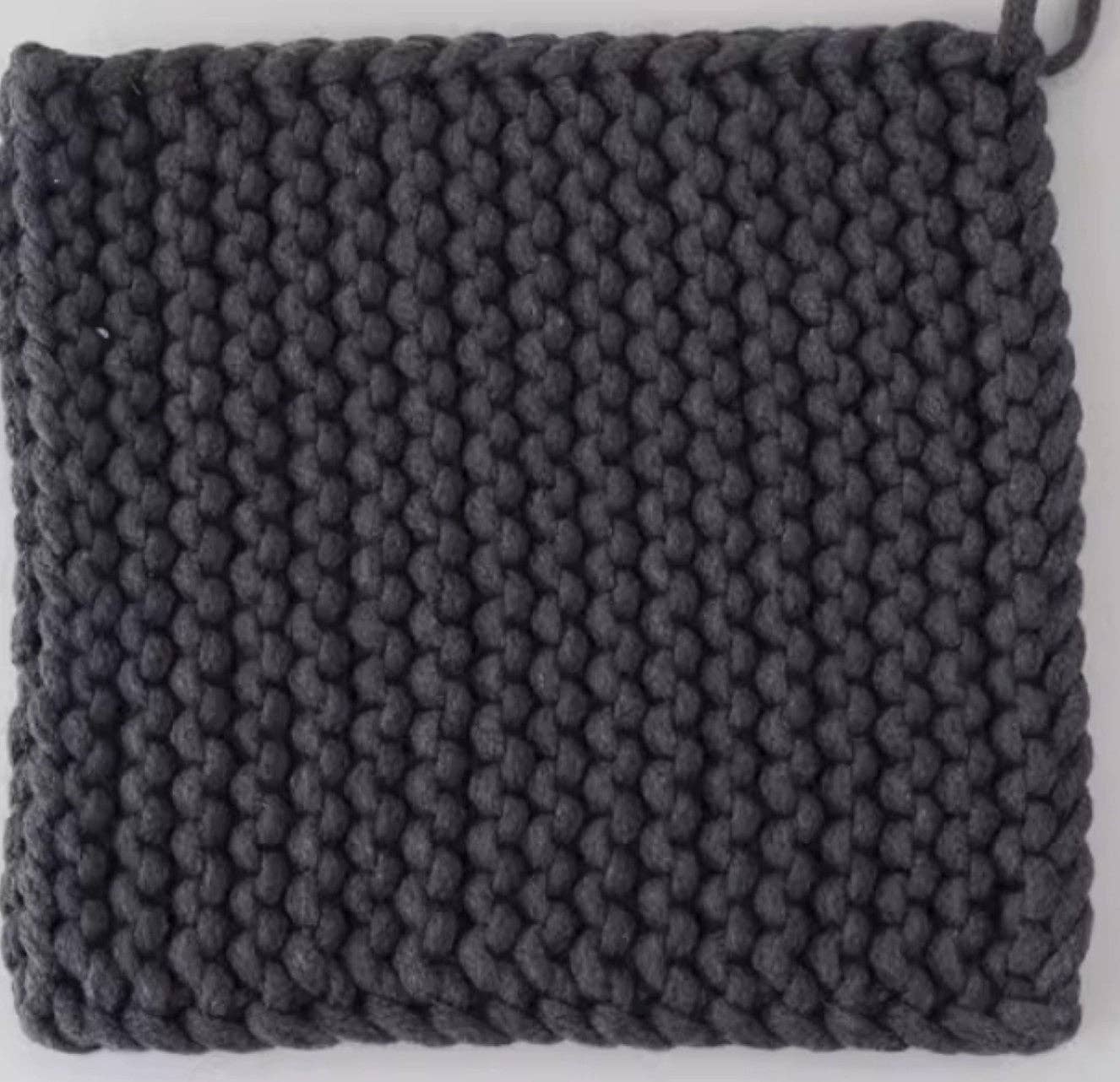 Cotton Crocheted Pot Holder - Dark Large