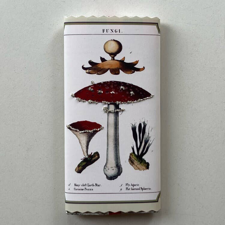 Mushroom Botanical - Belgian Chocolate Bar with Glitter Wrapper