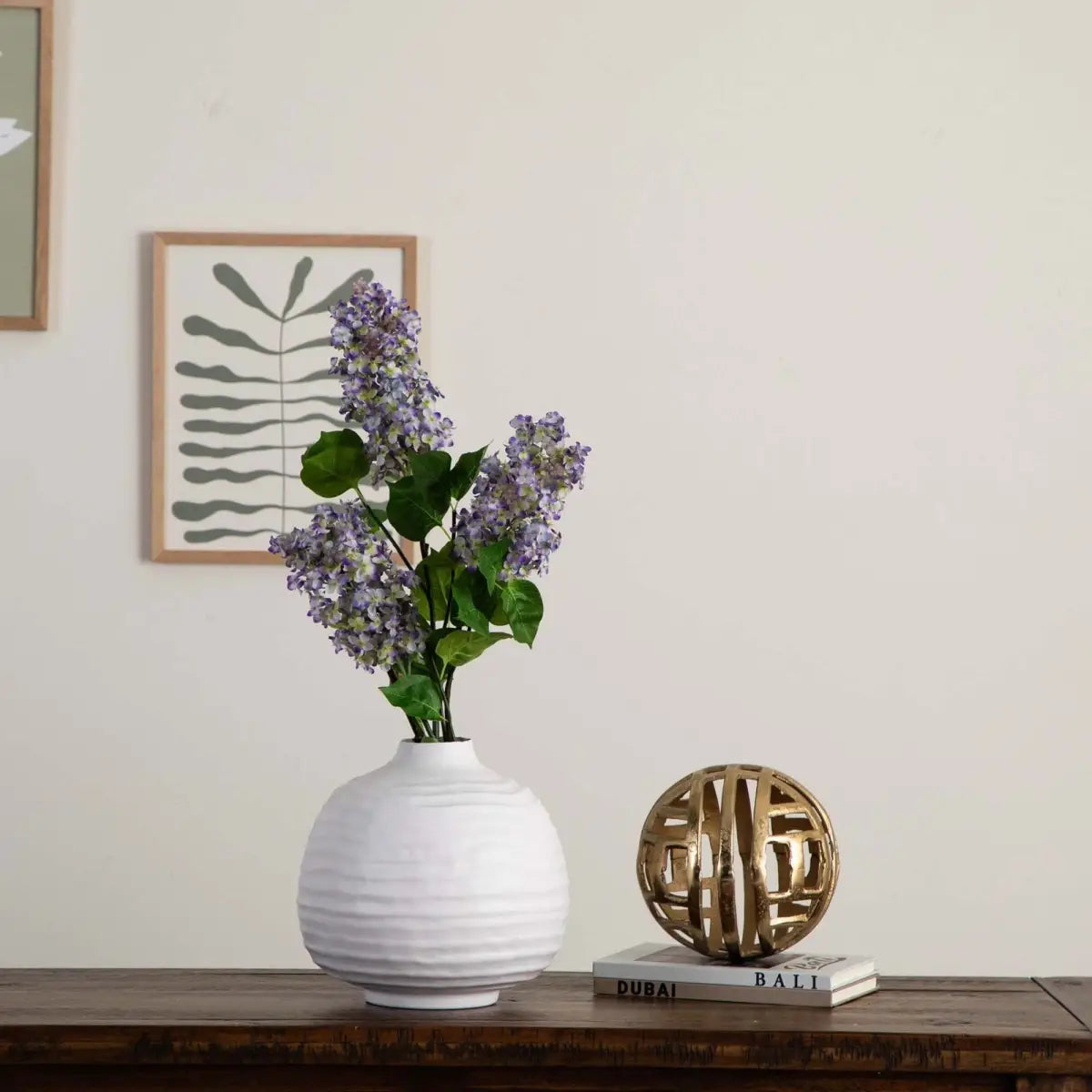36’’ Artificial Lilac Flower Stems - Set of 3 - Nearly Natural