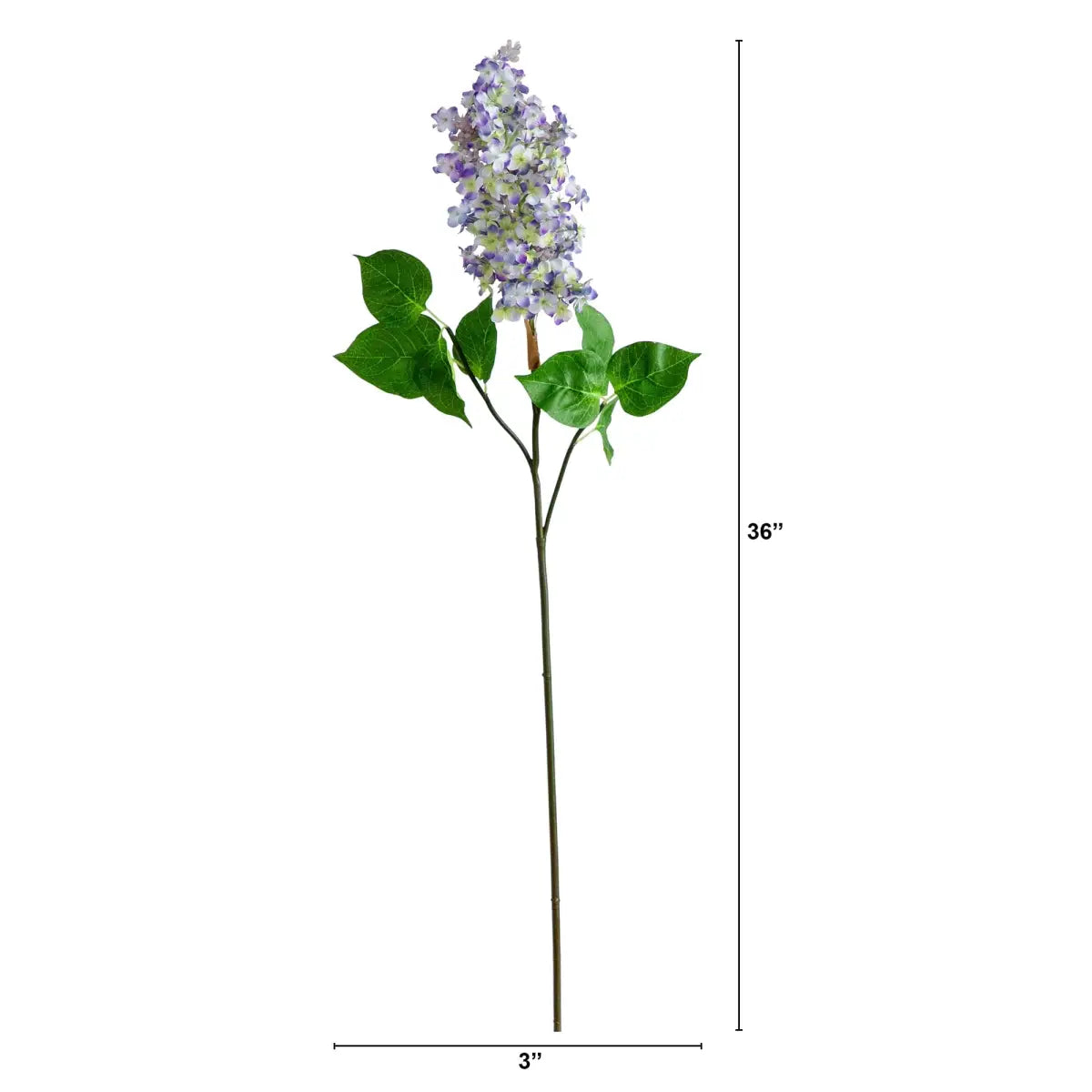 36’’ Artificial Lilac Flower Stems - Set of 3 - Nearly Natural
