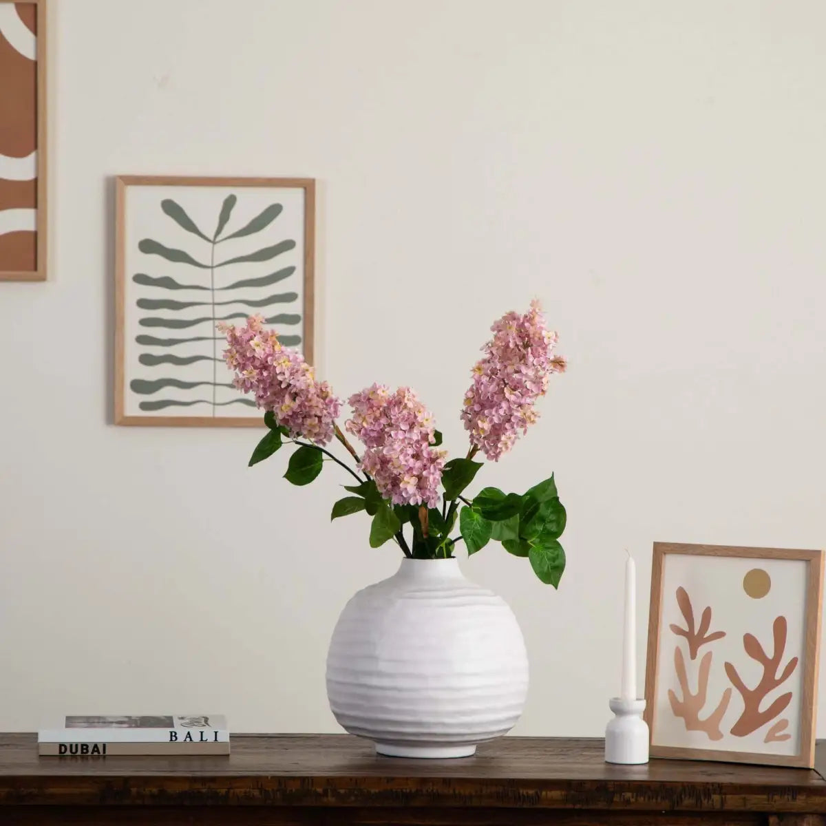 36’’ Artificial Lilac Flower Stems - Set of 3 - Nearly Natural