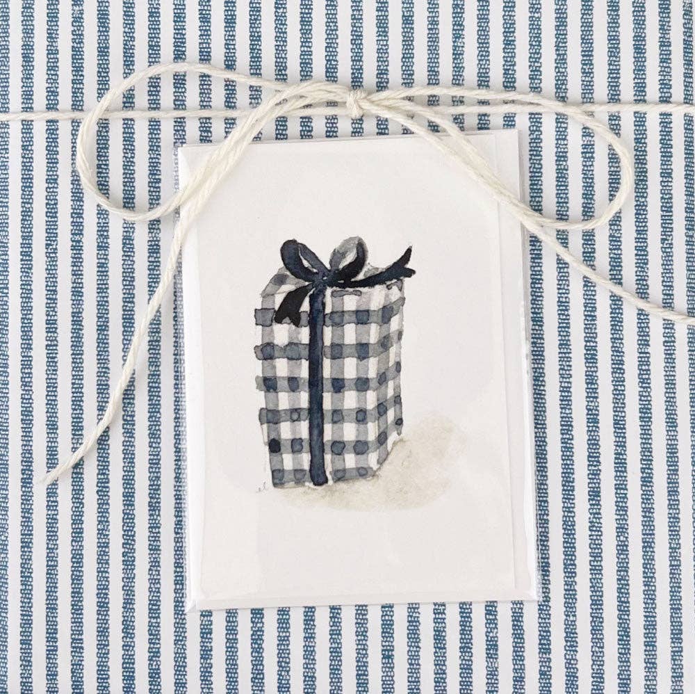 Mini Notecard - Gingham Gift