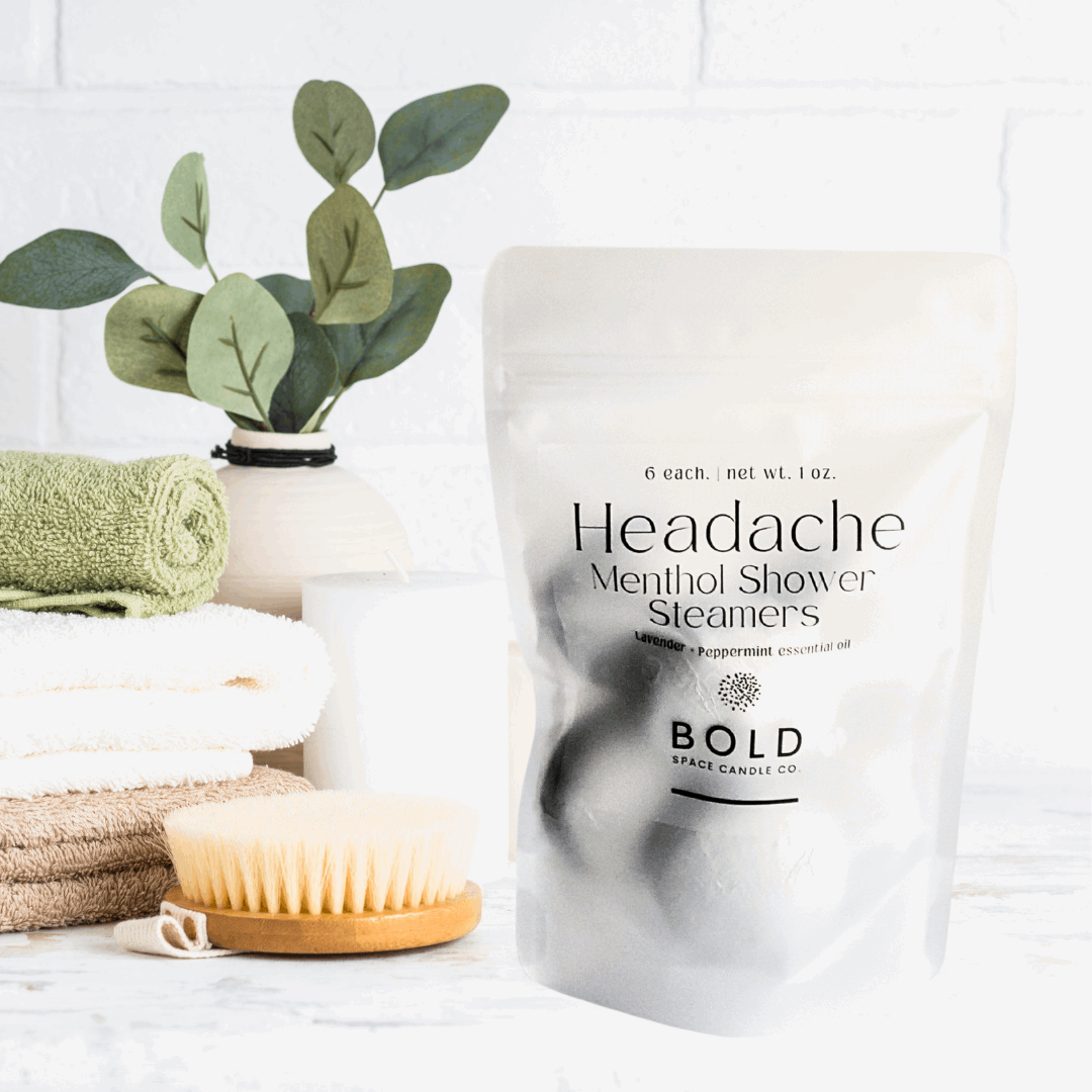 Shower Steamers – Headache Relief - Lavender + Peppermint - 6 pack - Bold Space Candle Co.