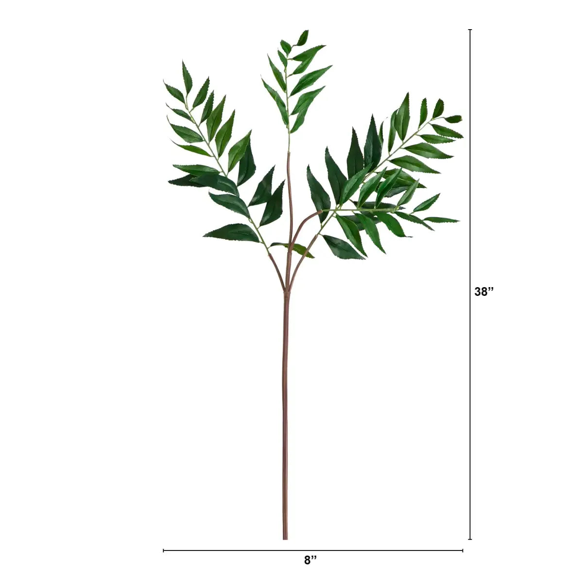 38’’ Artificial Palmate Fern Stems - Set of 3 - Nearly Natural