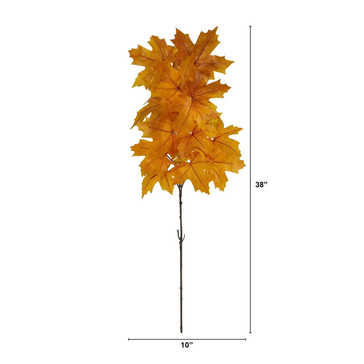 38” Autumn Maple Leaf Artificial Flower (Set of 6) - Yellow - Nearly Natural