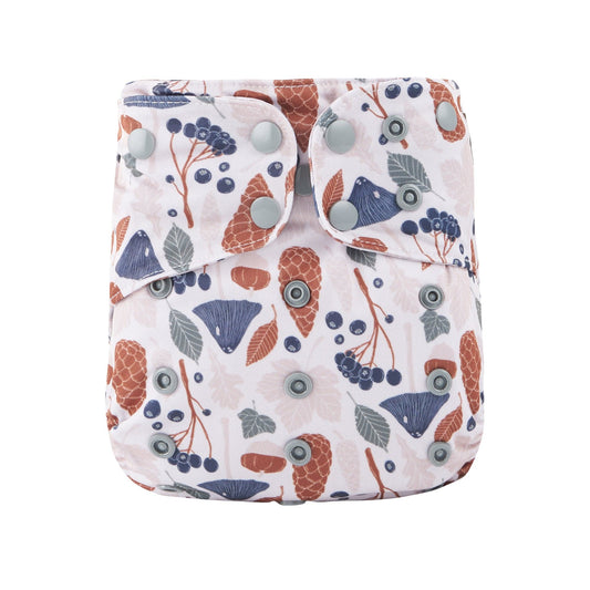 Earth & Pebble One Size Pocket Diaper - Rustic Fern Collection