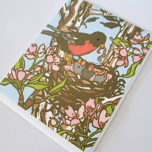 Mama Robin Red Breast Greeting Card - Mother's Day