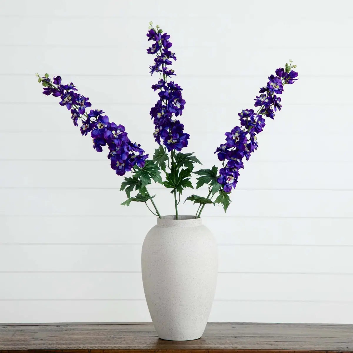 39’’ Artificial Delphinium Flower Stems- Set of 3 - Nearly Natural
