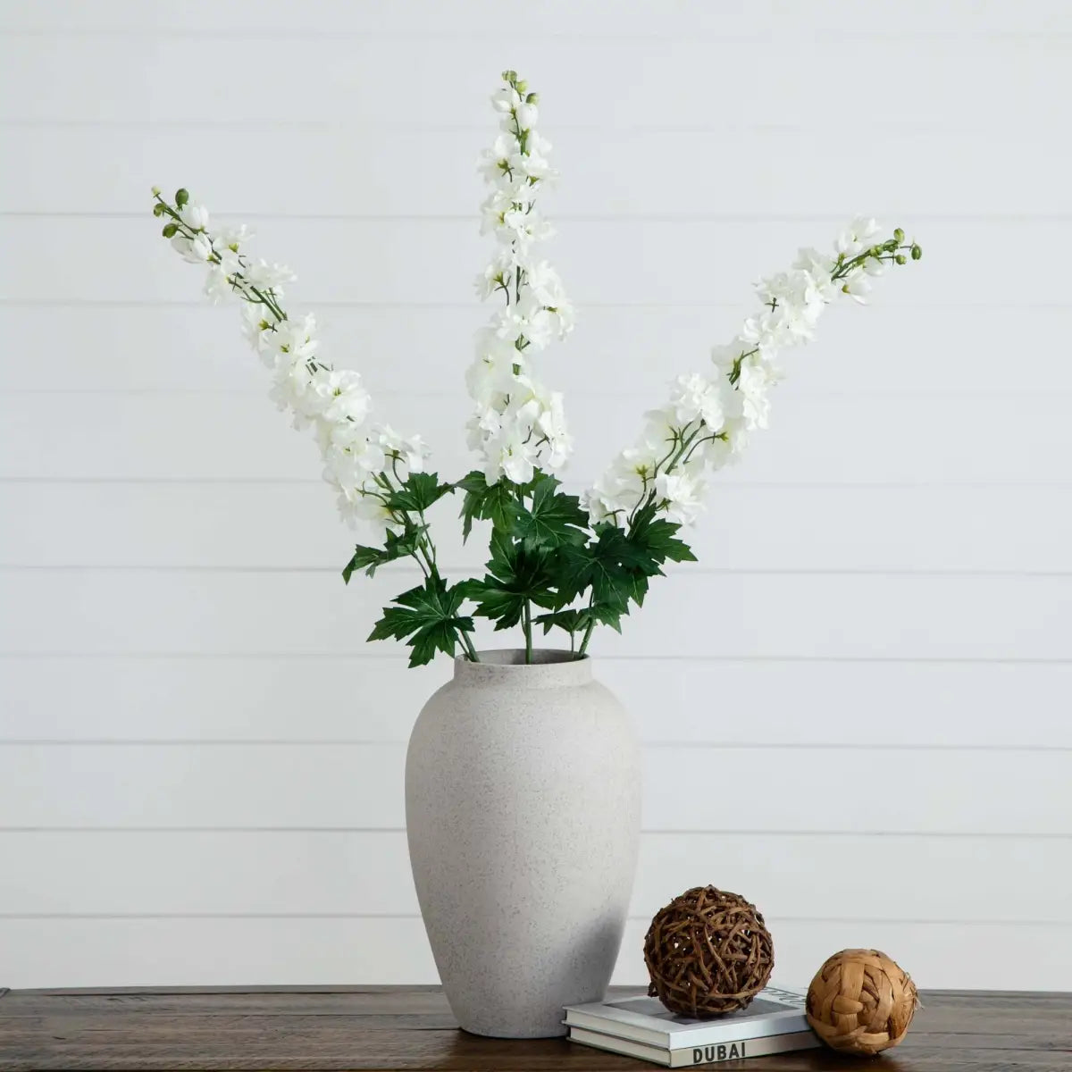 39’’ Artificial Delphinium Flower Stems- Set of 3 - Nearly Natural