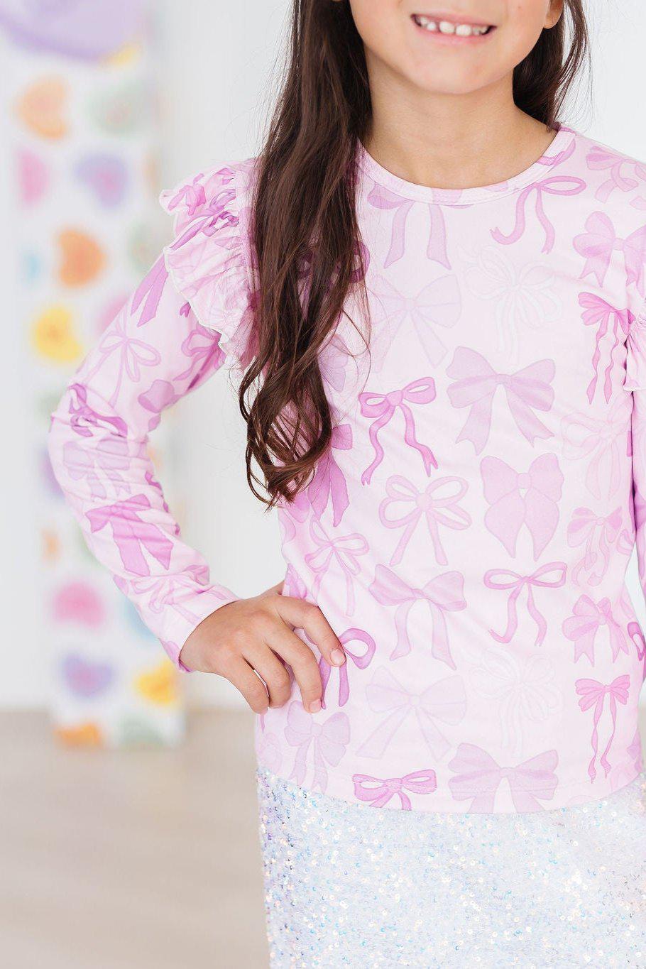 Twinkle Ties L/S Ruffle Tee