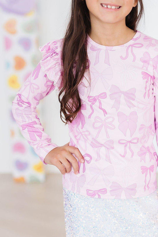 Twinkle Ties L/S Ruffle Tee