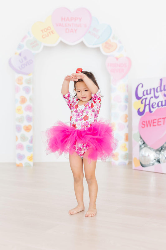 Secret Garden 3/4 Sleeve Tutu Leotard