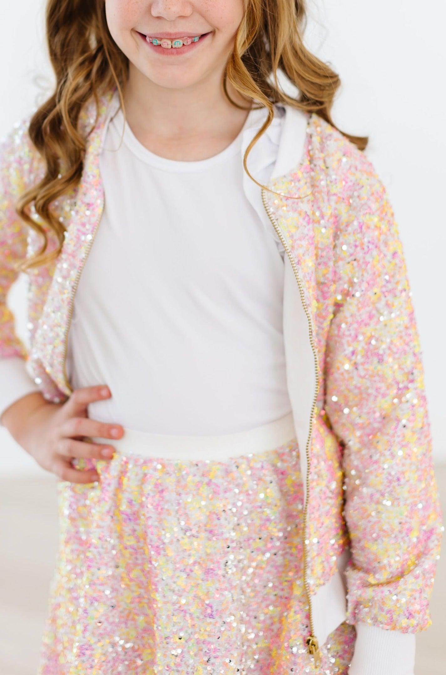 SALE Spring Rainbow Sequin Jacket