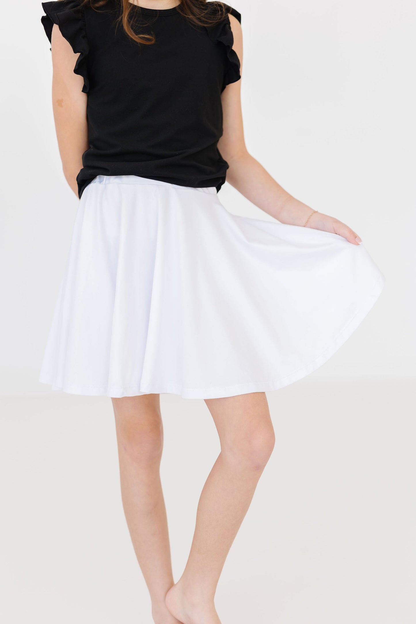 White Twirl Skort