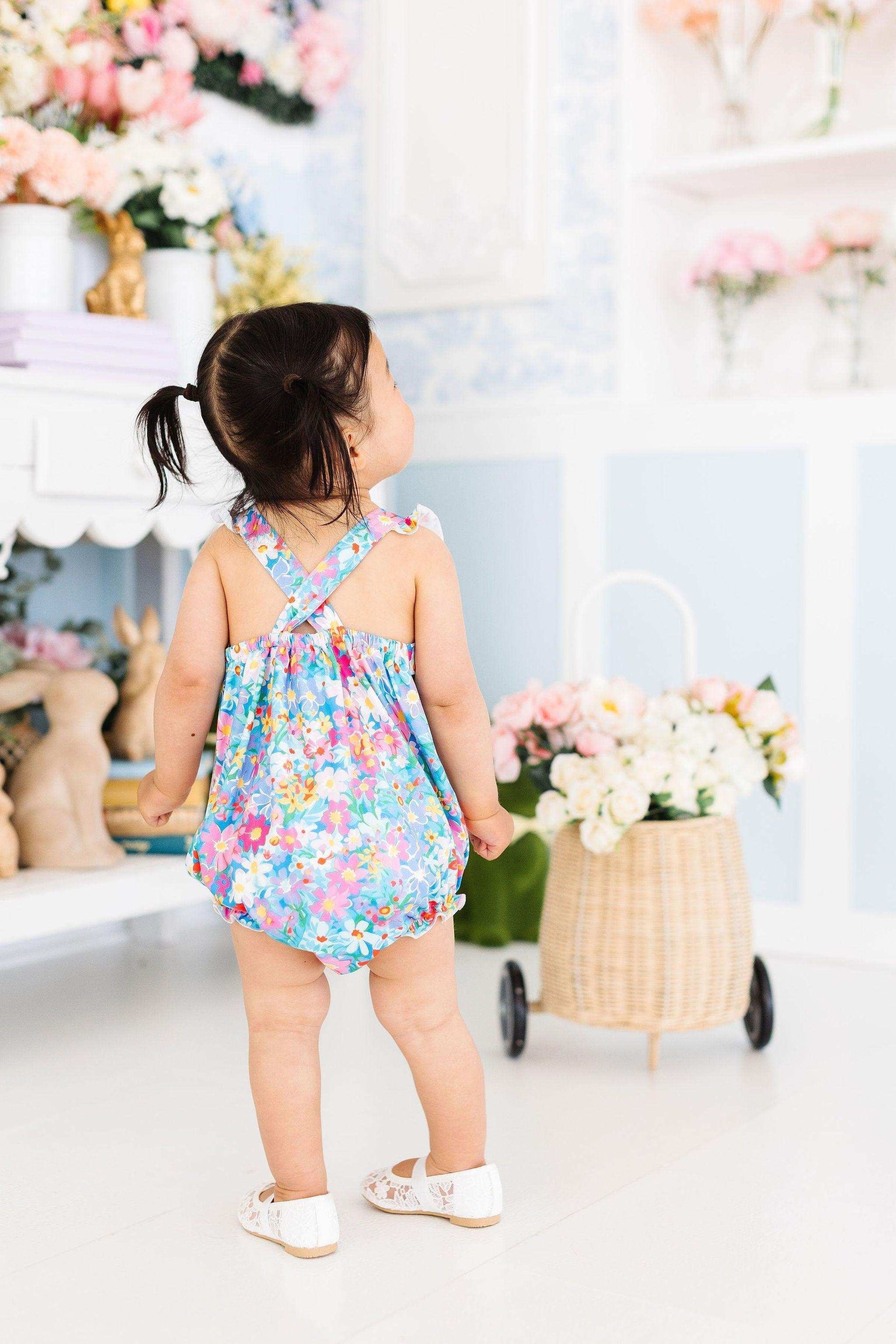 Floral Ruffle Romper Outfit for Baby or Toddler - Mila & Rose ®