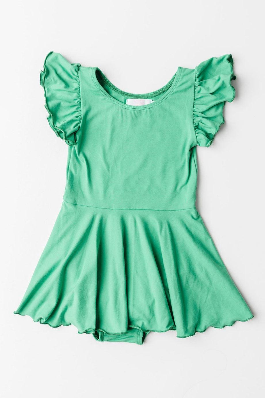 Kelly Green S/S Twirl Leotard