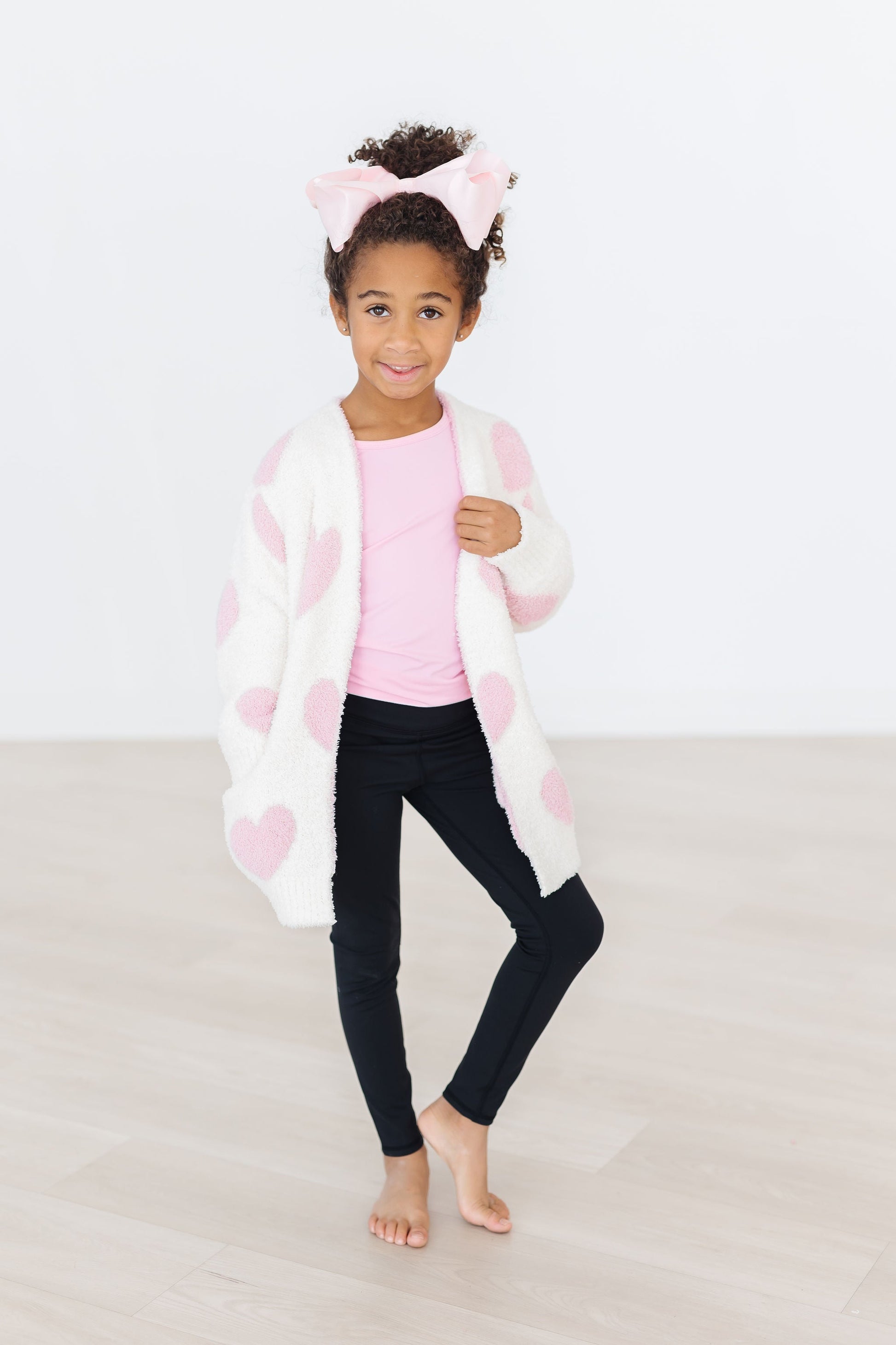 Kids Cozy Cardigan - Pink Heart - Mila & Rose ®