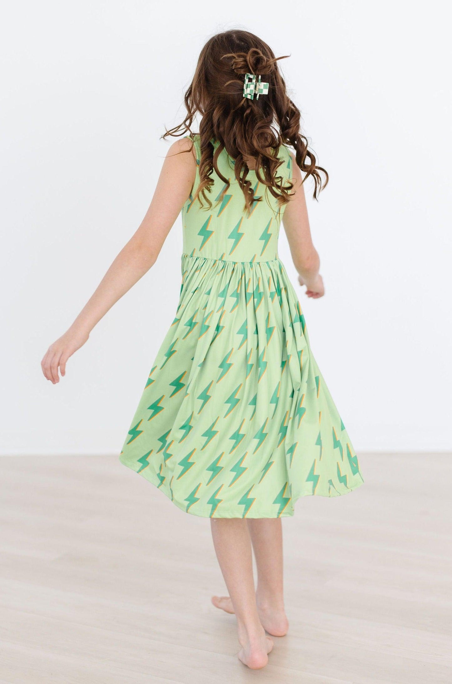 SALE Neon Lightning Tank Twirl Dress