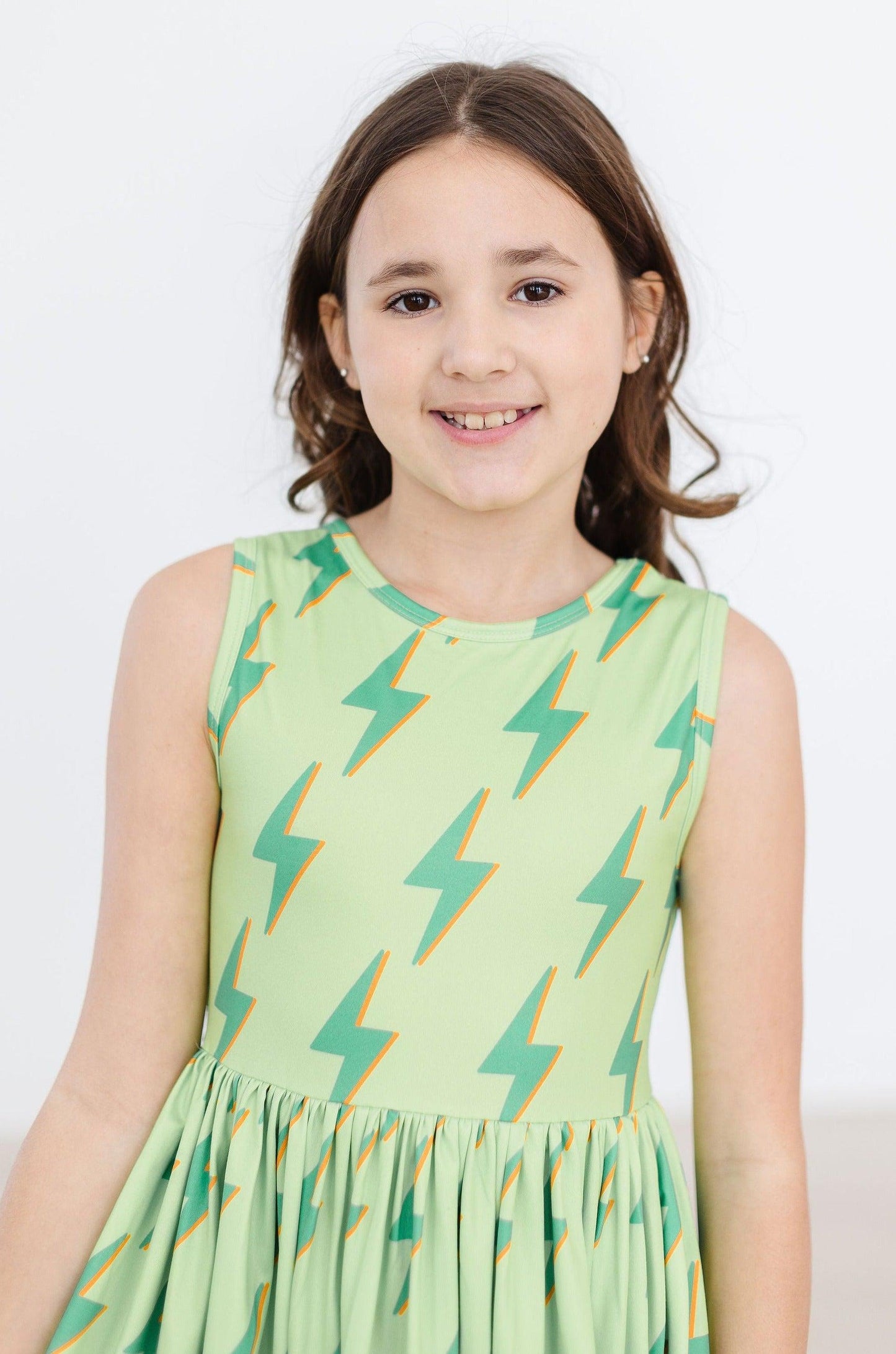 SALE Neon Lightning Tank Twirl Dress