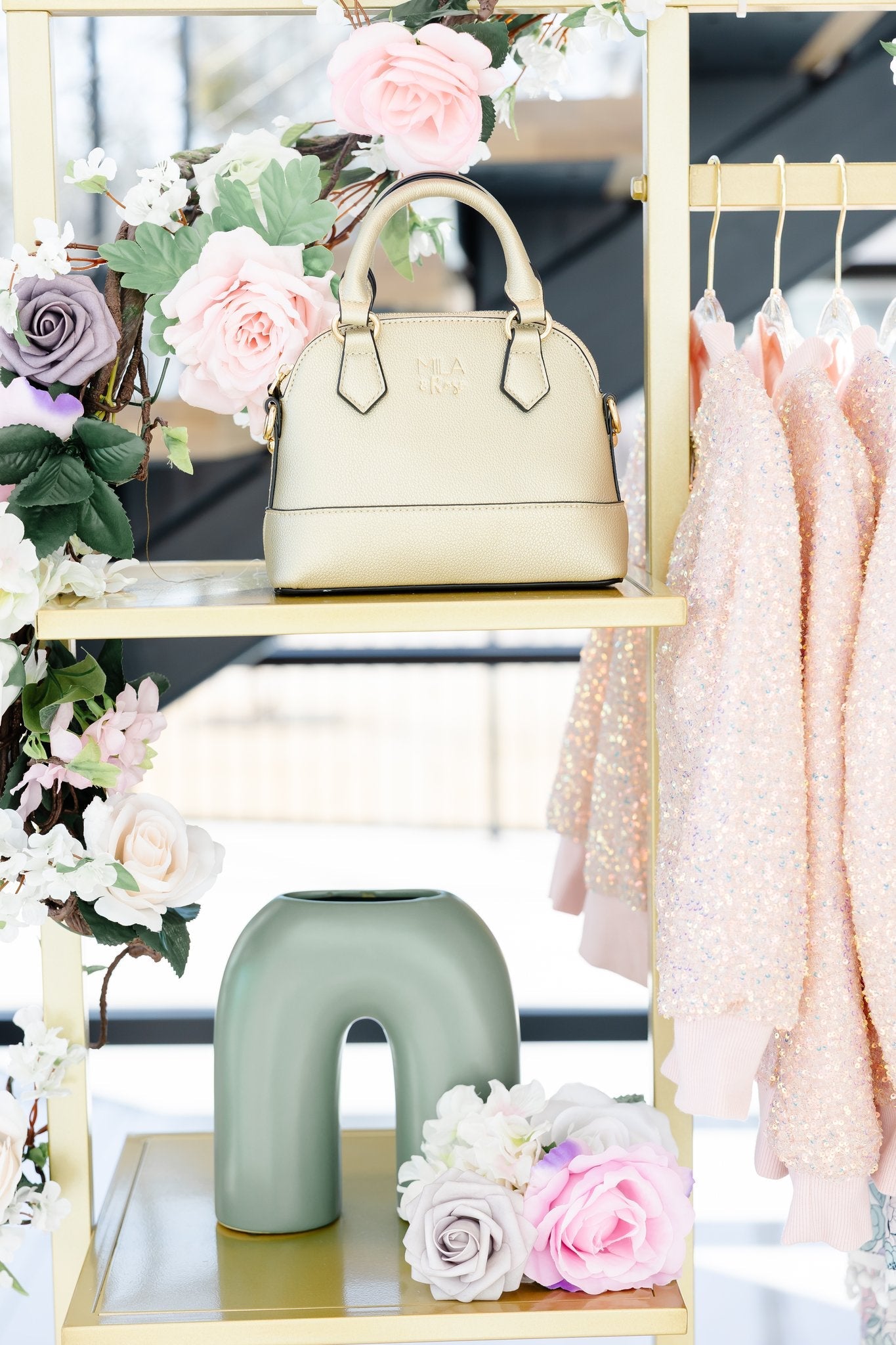 Gold Metallic Girl’s Crossbody Purse - Mila & Rose ®