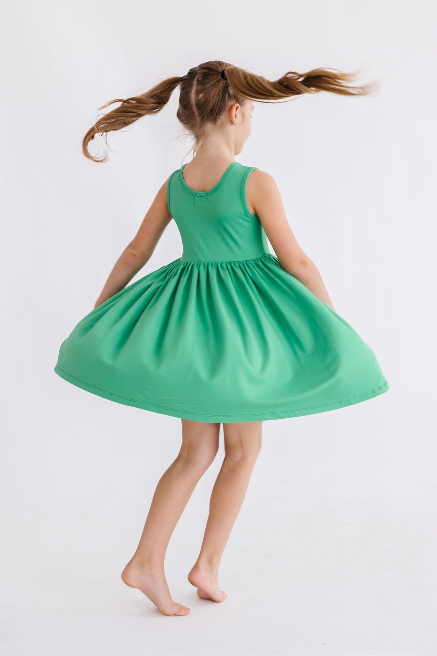 Kelly Green Tank Pocket Twirl Dress