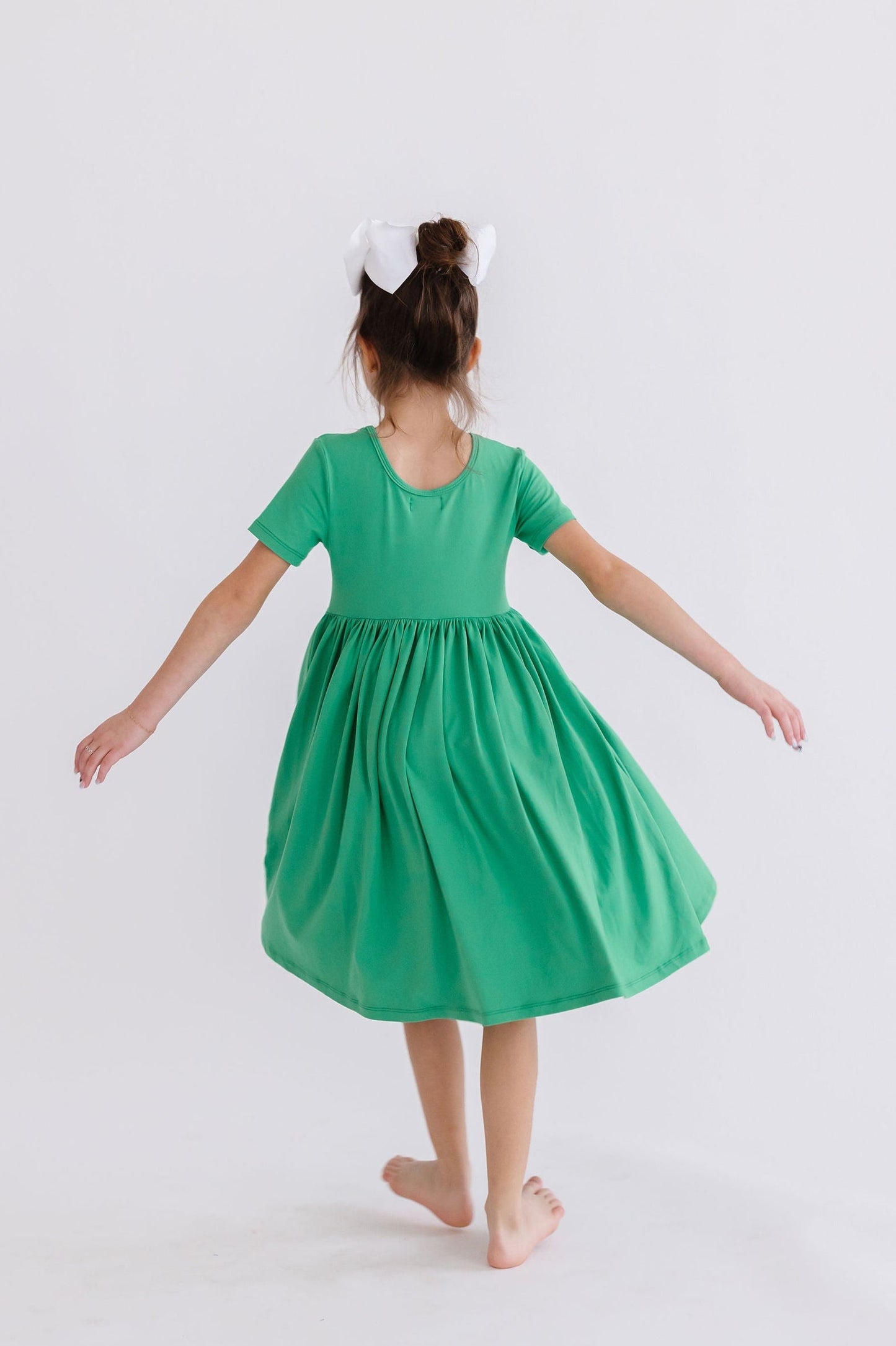 Kelly Green S/S Pocket Twirl Dress