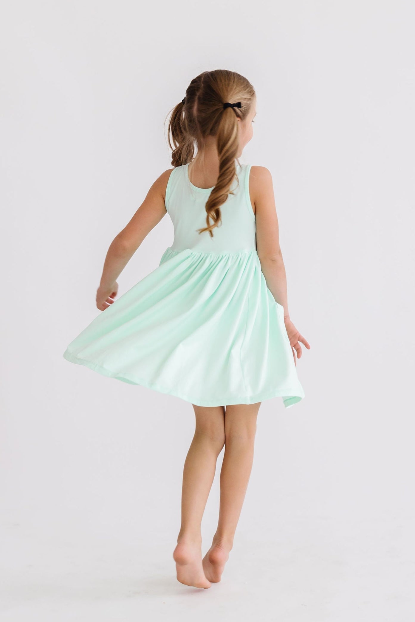 Pastel Green Tank Pocket Twirl Dress