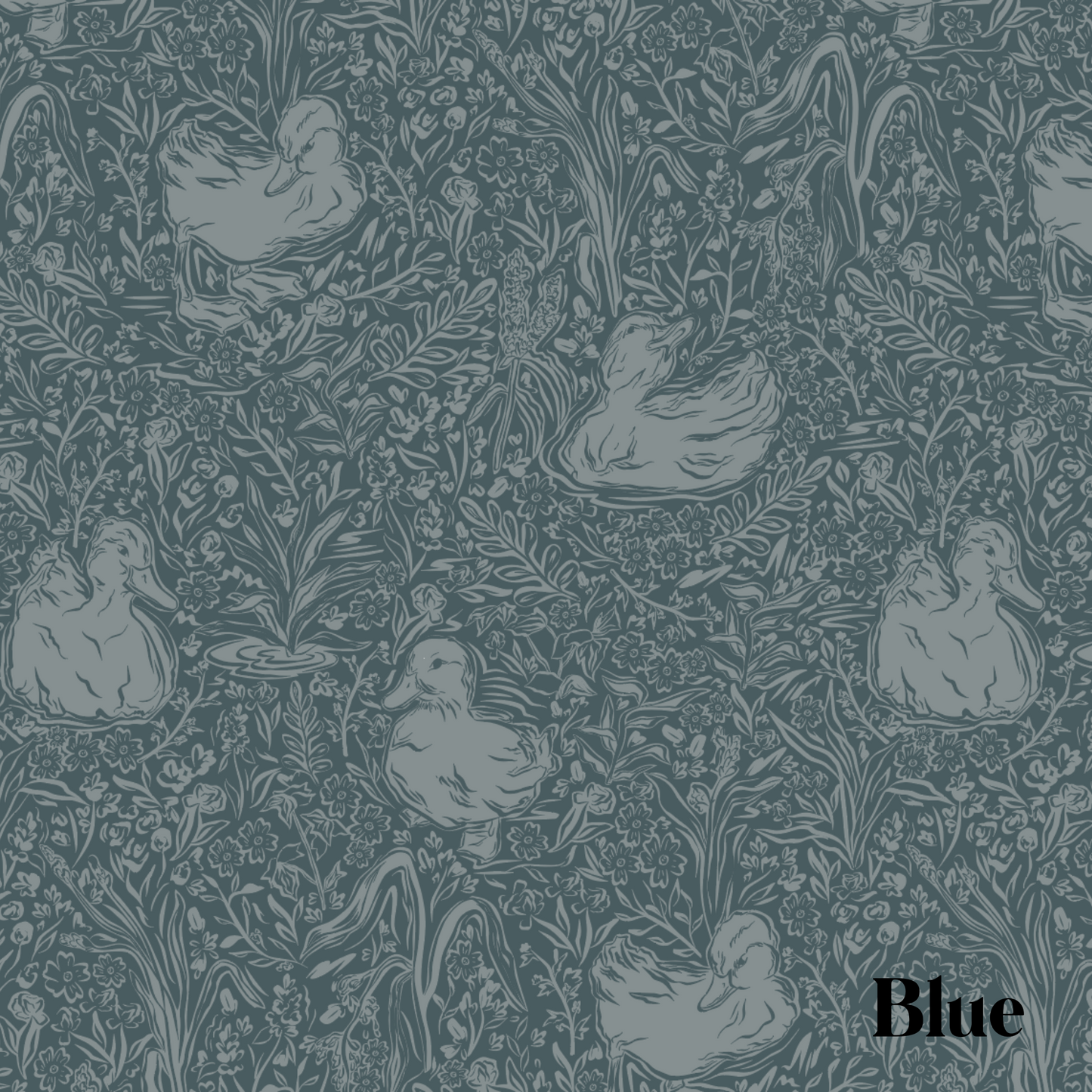 Hollingworth Wallpaper by Aubrey Fairchild - Sample 1 foot by 1 foot / Blue - Loomwell Home Goods