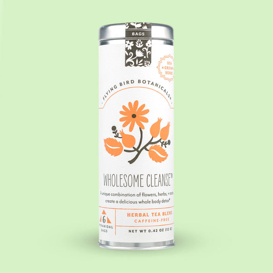 Wholesome Cleanse – 6 Tea Bag Tin - Flying Bird Botanicals