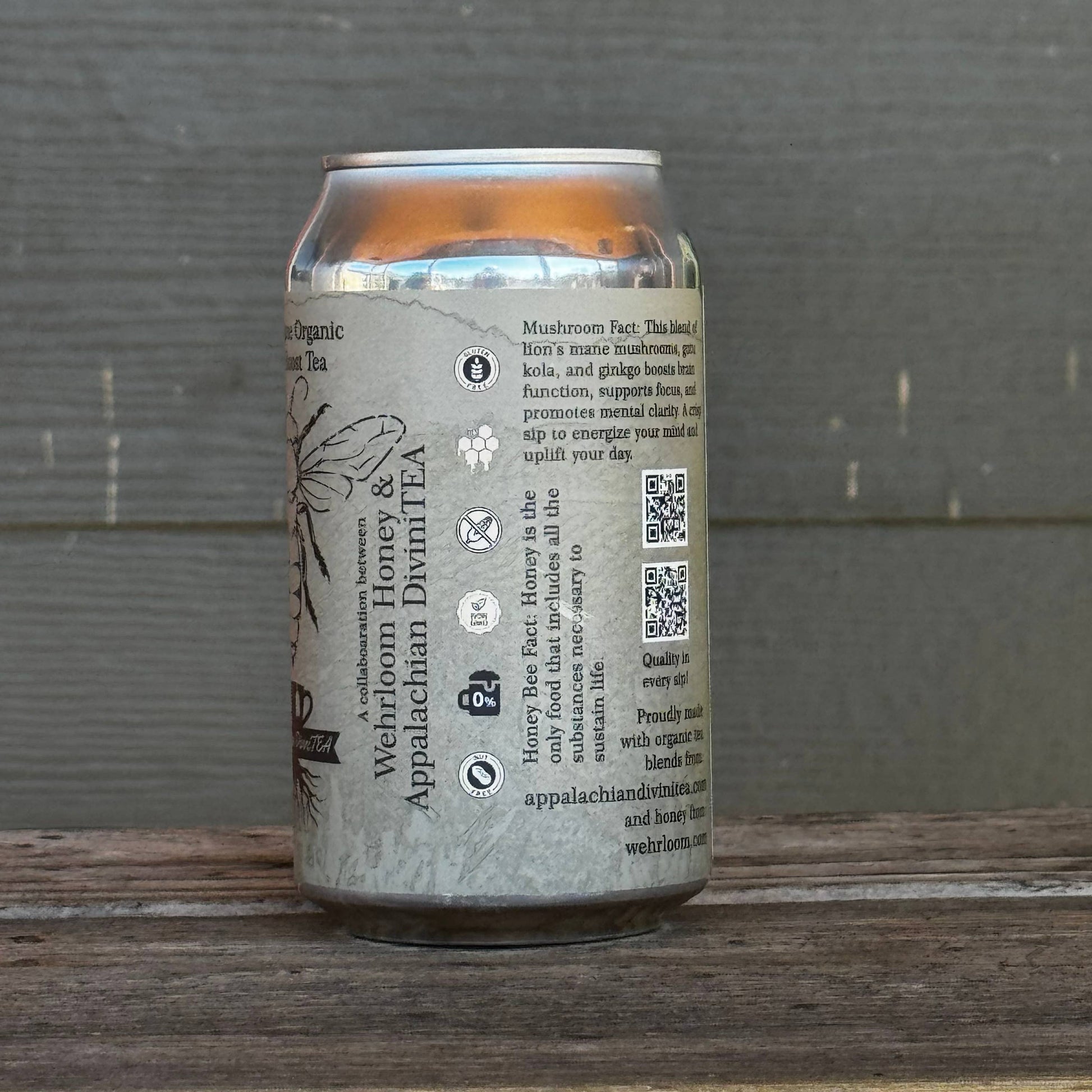 Lion’s Mane Iced Tea with Honey - Organic - Brain Boost - Wehrloom Honey