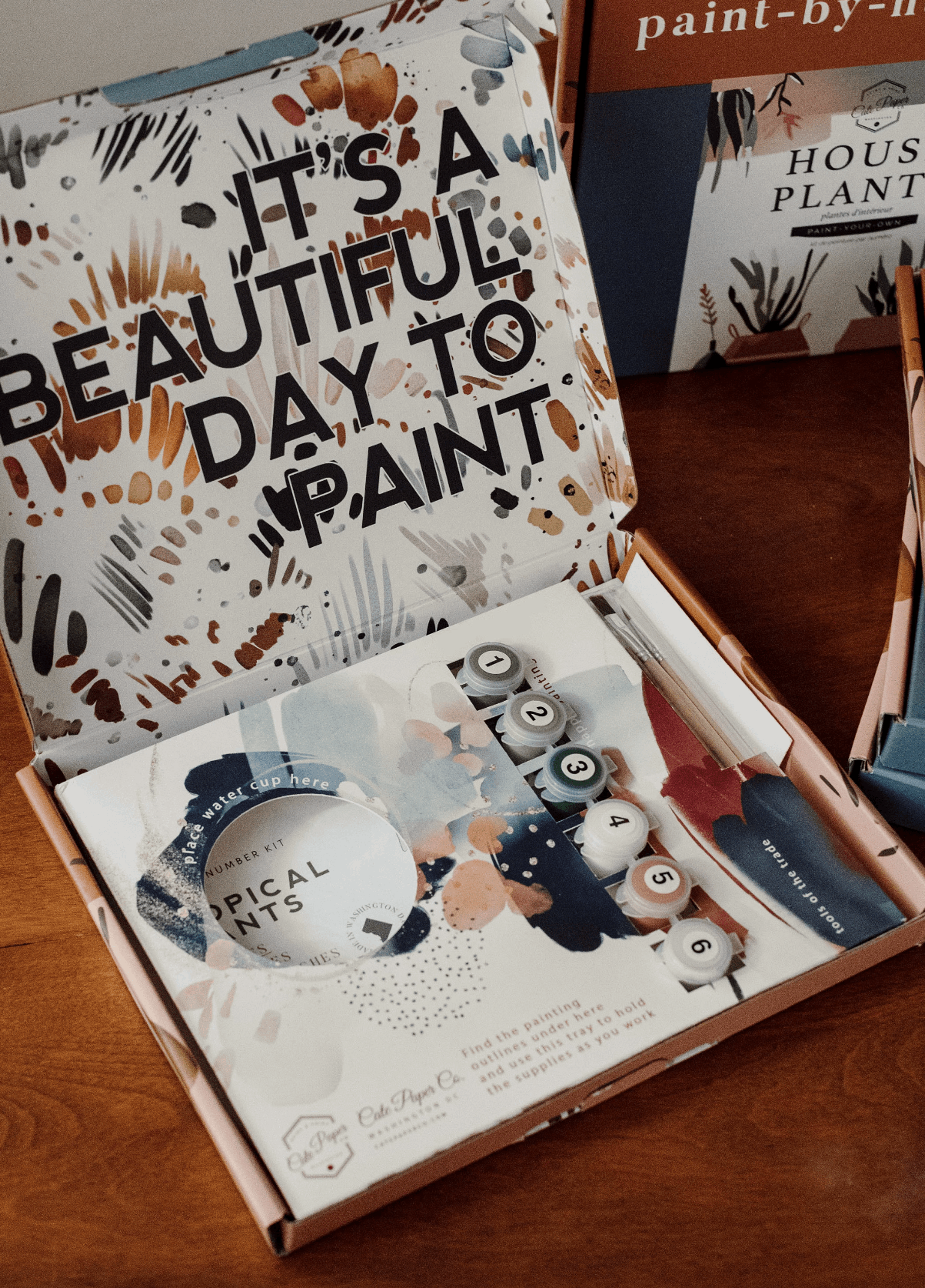 Paint-By-Number Kit - Hydrangea Garden - Cate Paper Co.