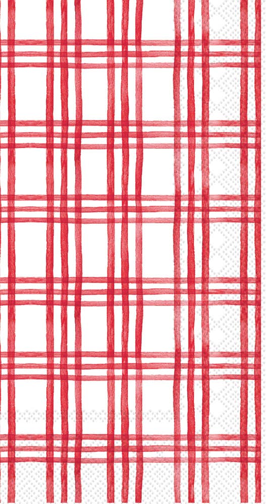 Guest Towels - Red Gingham - Christmas - Paper - Boston International