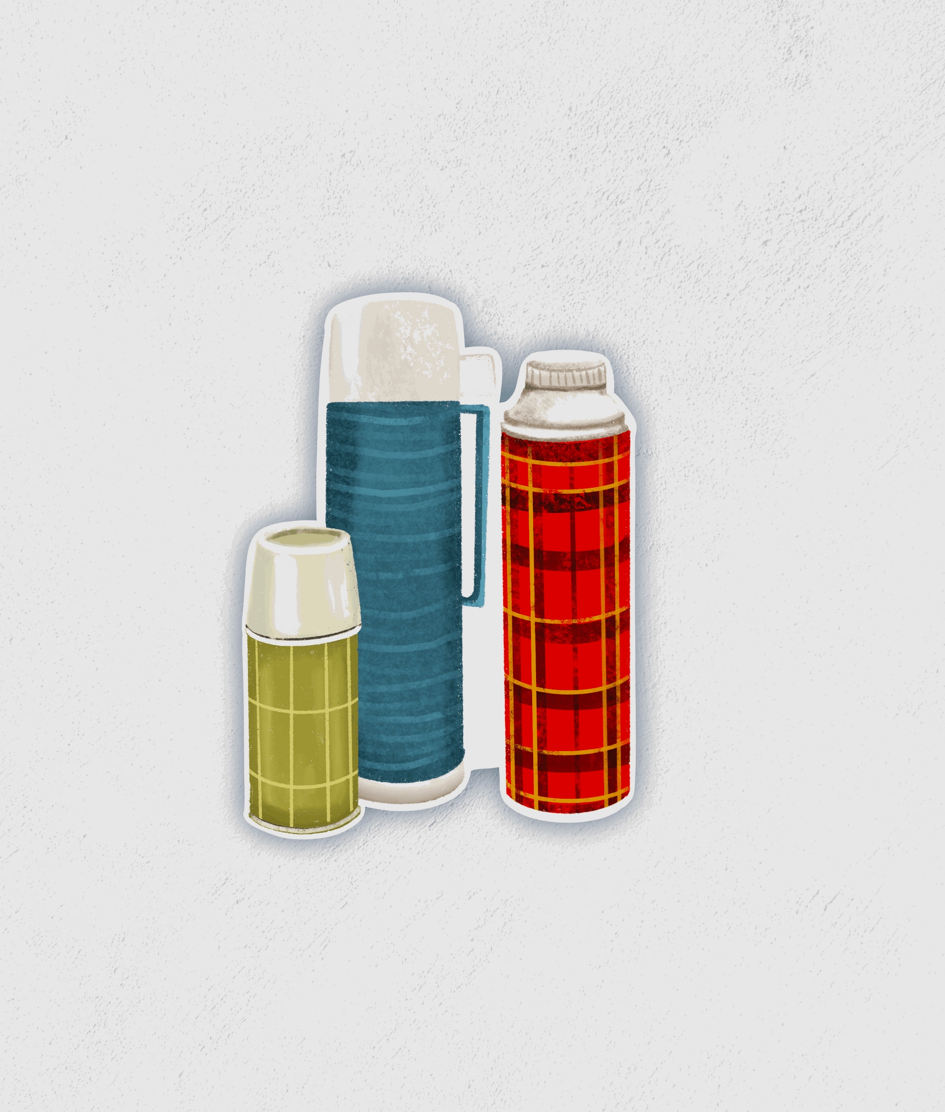 Vintage Thermos Vinyl Sticker - Little Rocks Design