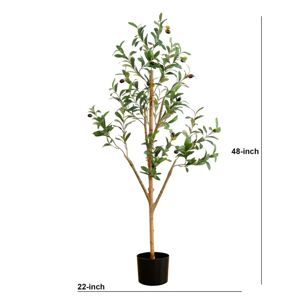 4’ Artificial Olive Tree with Natural Trunk - Nearly Natural
