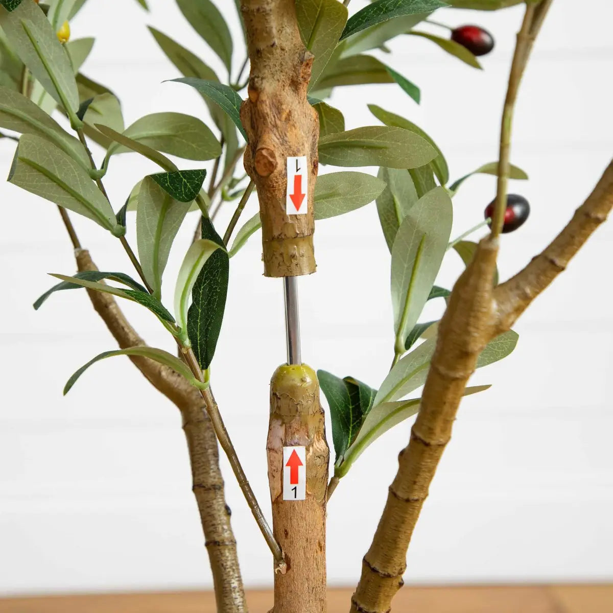 4’ Artificial Olive Tree with Natural Trunk - Nearly Natural