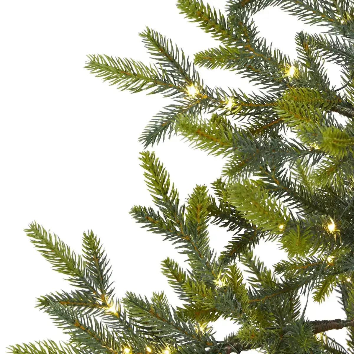 4’ Fraser Fir “Natural Look” Artificial Christmas Tree with 100 Clear LED Lights a Burlap Base and 403 Bendable