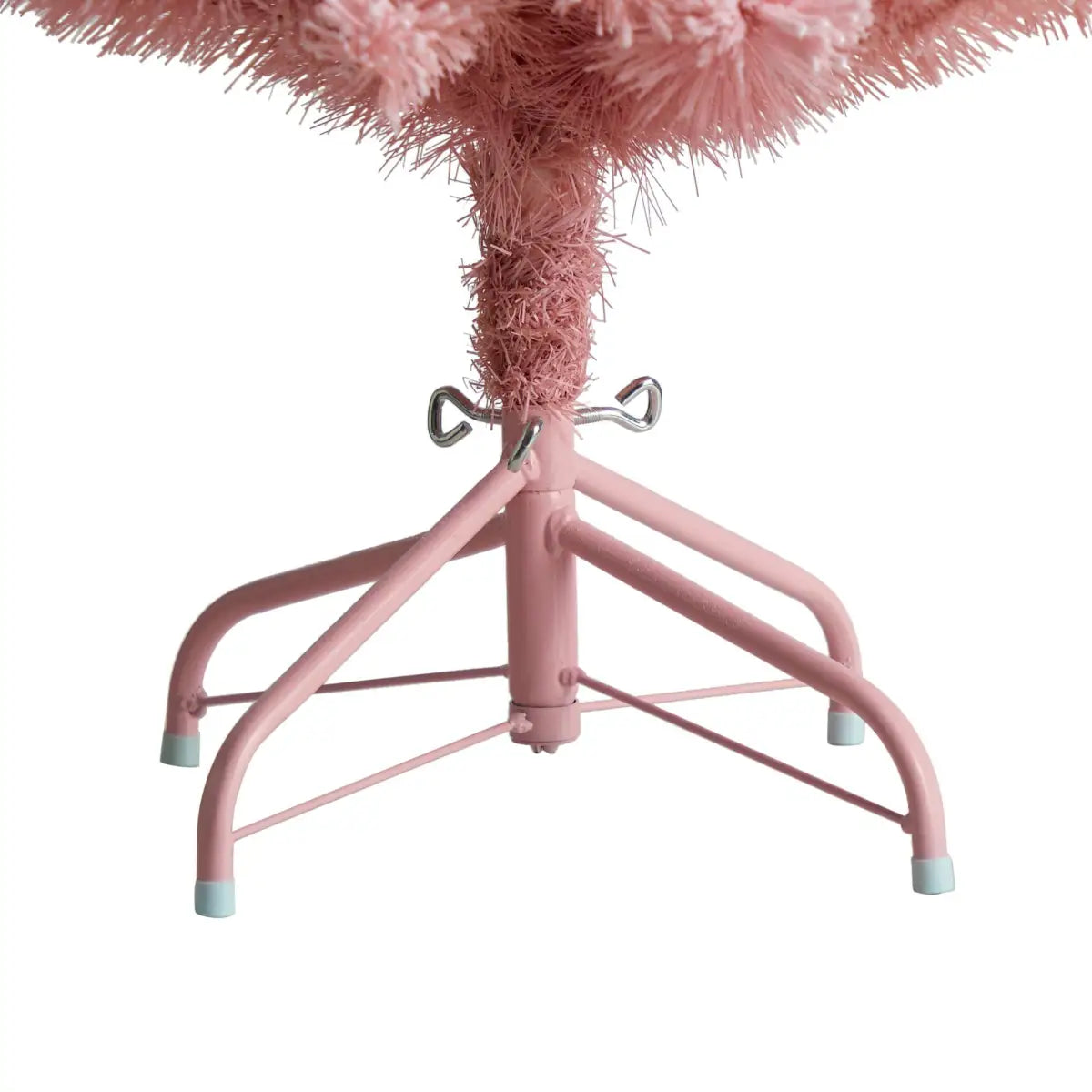 4’ Holiday Frosted Pink Cashmere Christmas Tree with 30 Jumbo Multicolored Globe LED Lights - Pink - Nearly Natural
