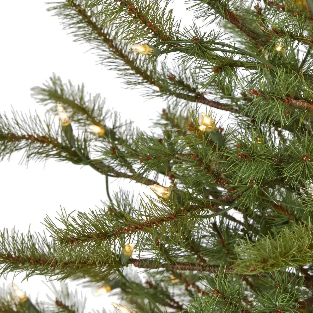 4’ Vancouver Mountain Pine Artificial Christmas Tree with 100 Clear Lights and 374 Bendable Branches - Green - Nearly