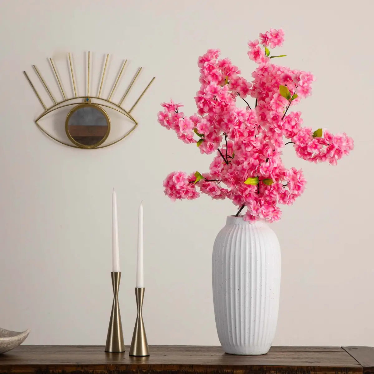 40’’ Artificial Cherry Blossom Flower - Set of 3 - Nearly Natural