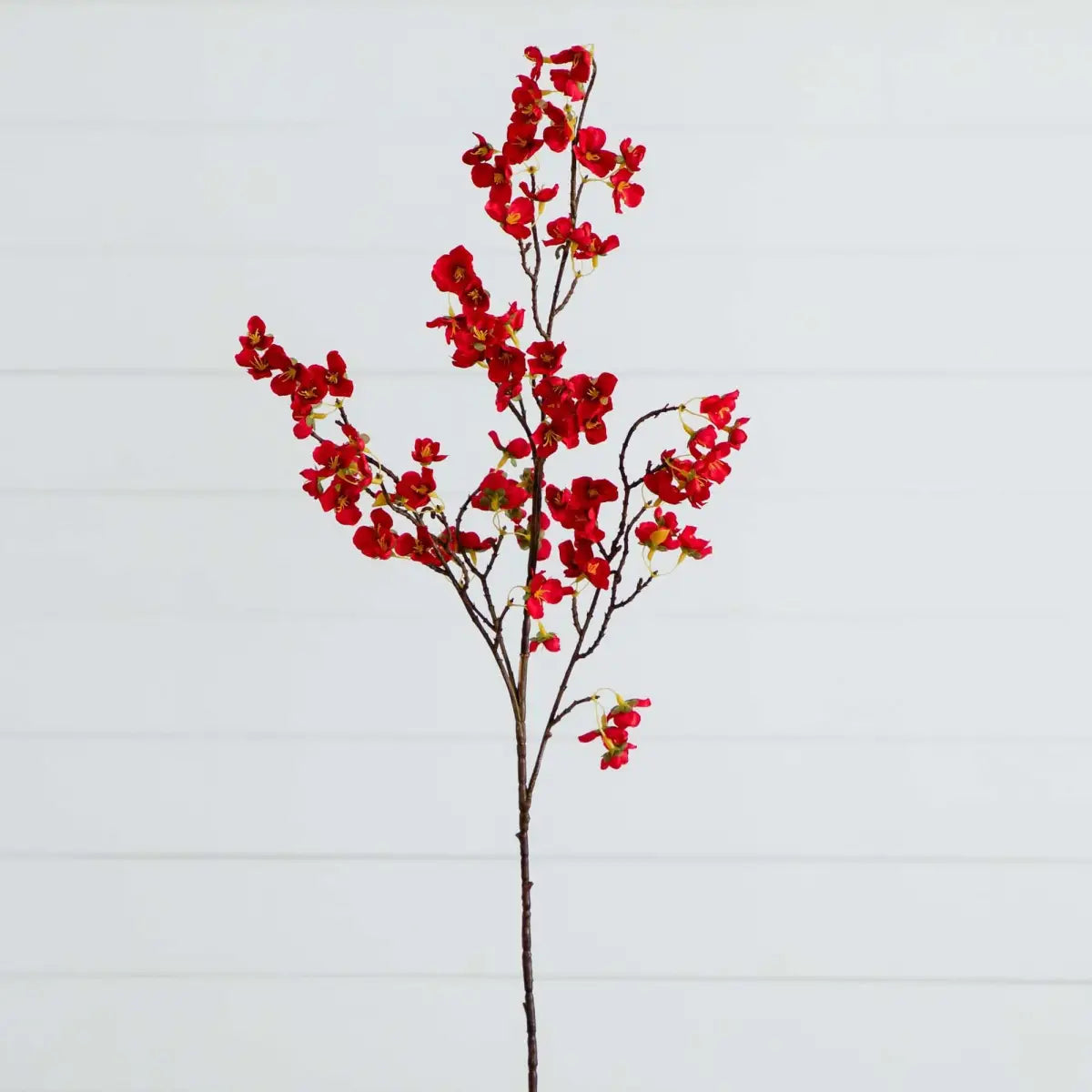41’’ Artificial Cherry Blossom Flower Stems - Set of 3 - Red - Nearly Natural