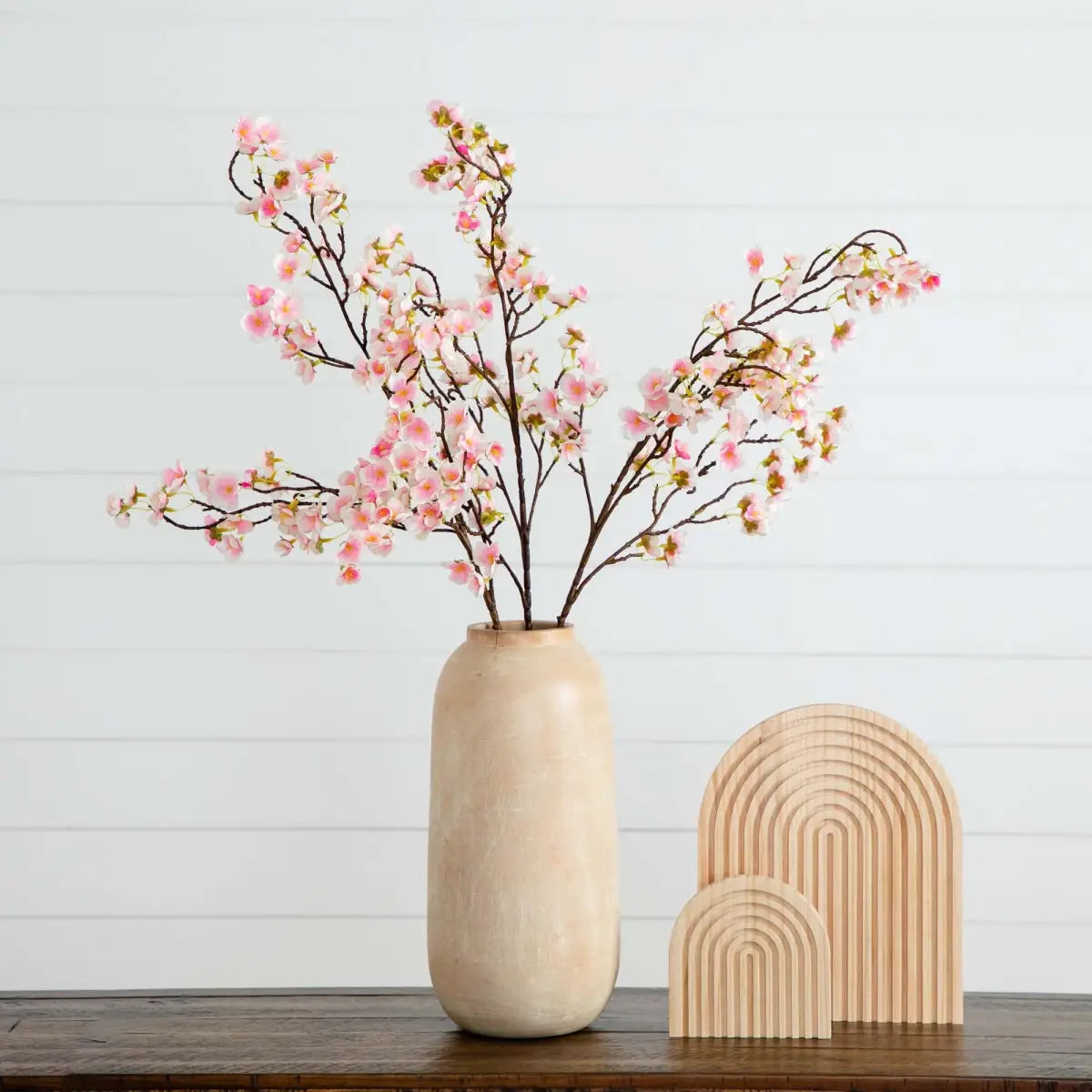 41’’ Artificial Cherry Blossom Flower Stems - Set of 3 - Nearly Natural