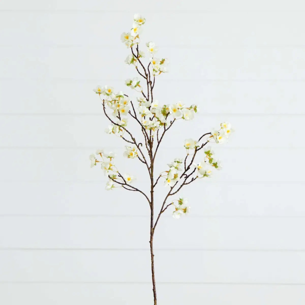 41’’ Artificial Cherry Blossom Flower Stems - Set of 3 - White - Nearly Natural