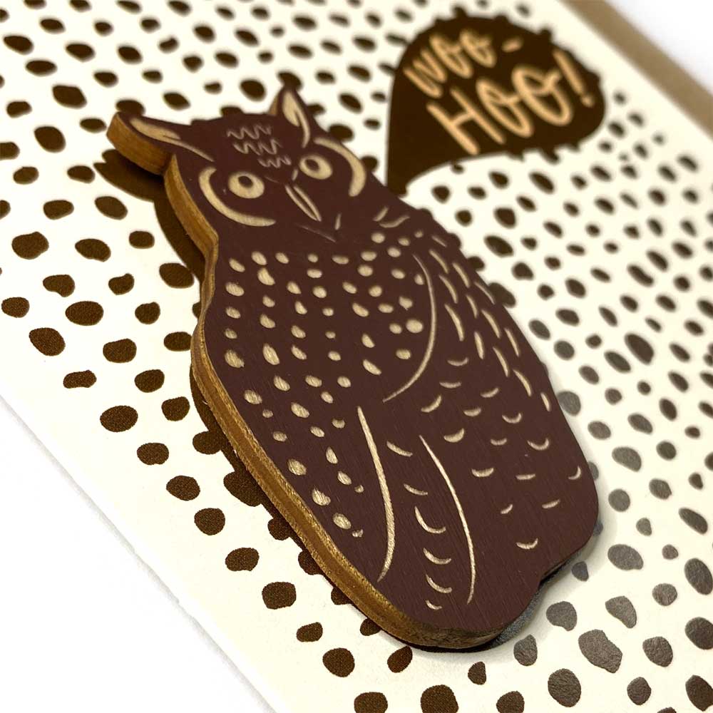 Woo Hoo Owl Magnet w/ Card