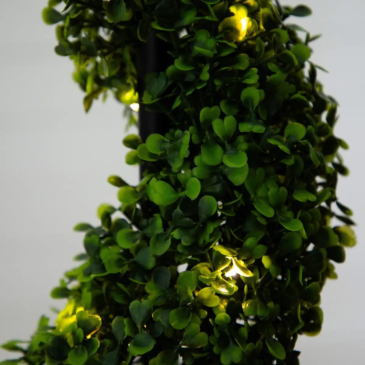 45” UV Resistant Artificial Boxwood Spiral Topiary Tree with LED Lights in Decorative Planter (Indoor/Outdoor) - Nearly