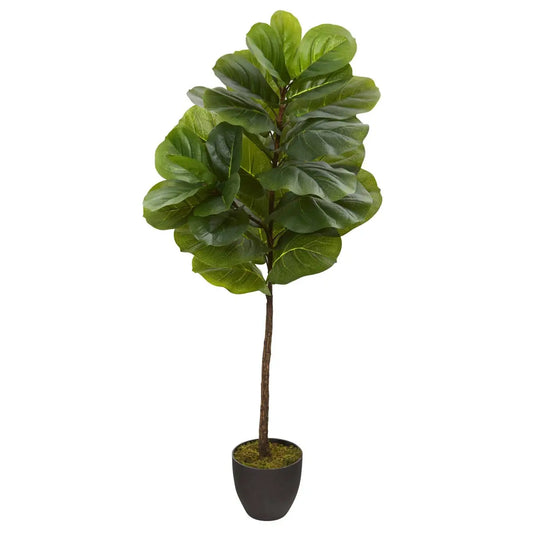 46” Fiddle Leaf Artificial Tree (Real Touch) - Nearly Natural