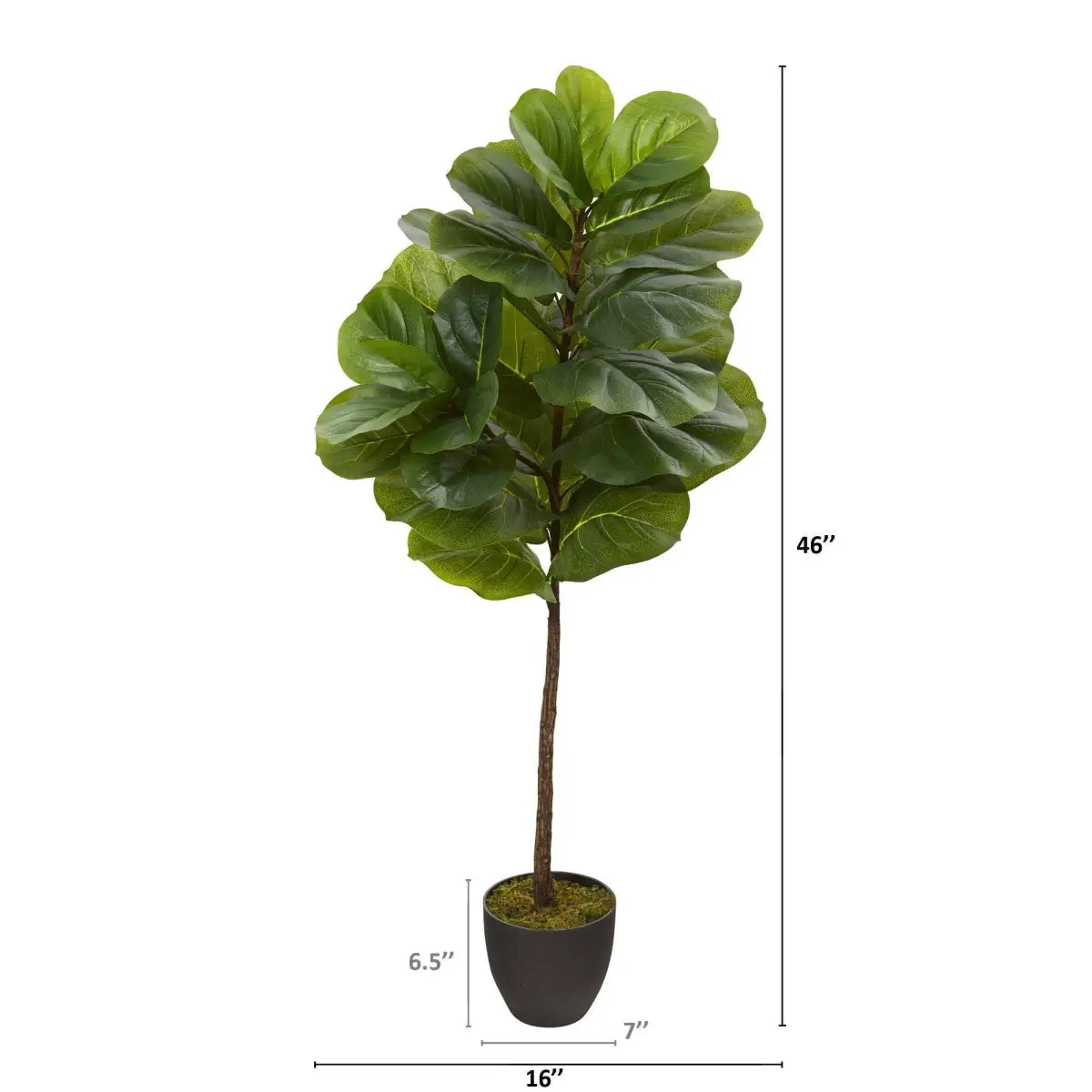 46” Fiddle Leaf Artificial Tree (Real Touch) - Nearly Natural