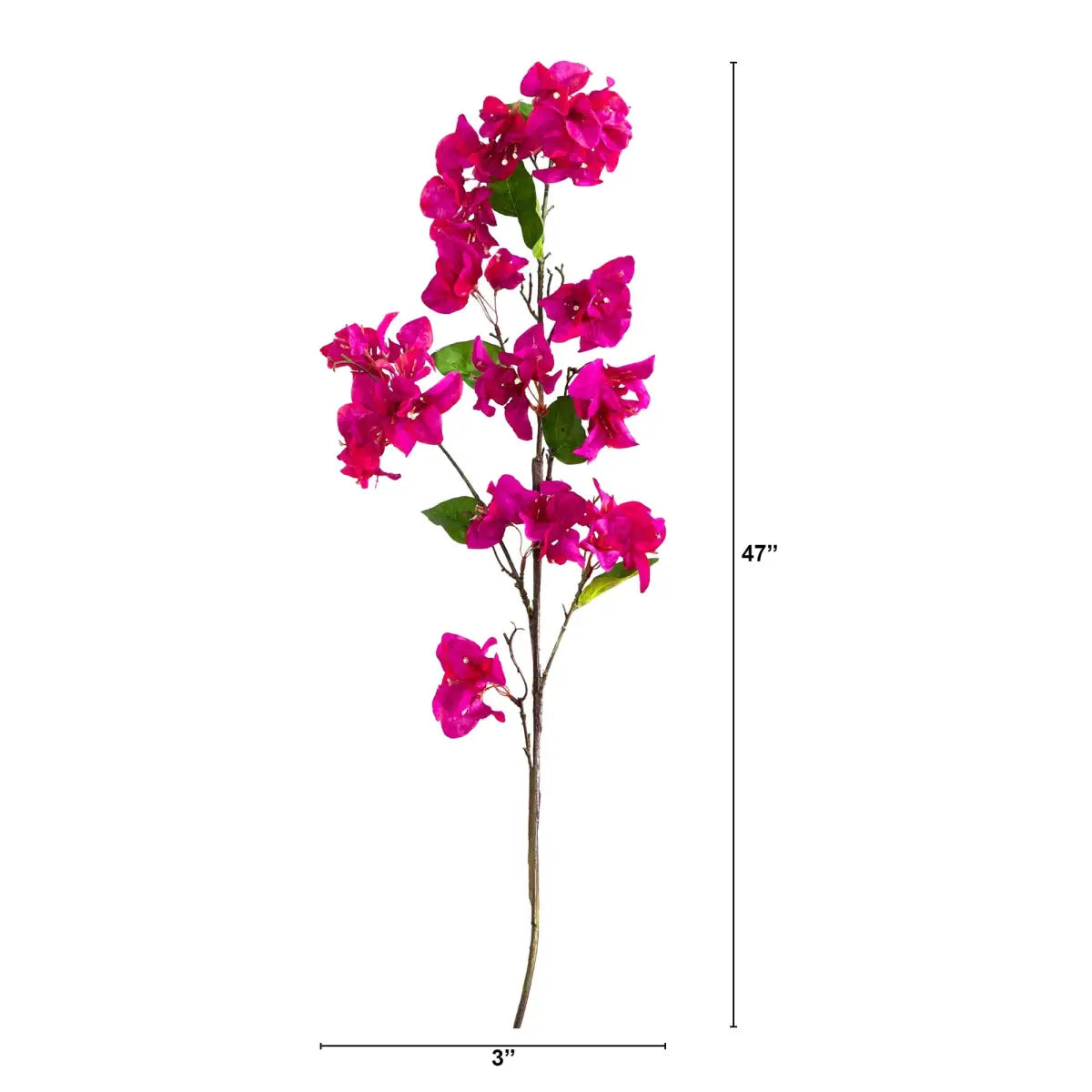 47’’ Artificial Bougainvillea Flower Stems - Set of 3 - Nearly Natural