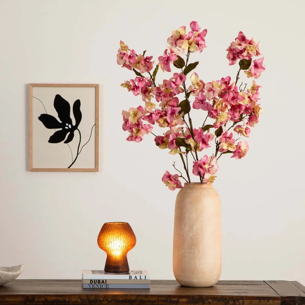 47’’ Artificial Bougainvillea Flower Stems - Set of 3 - Nearly Natural